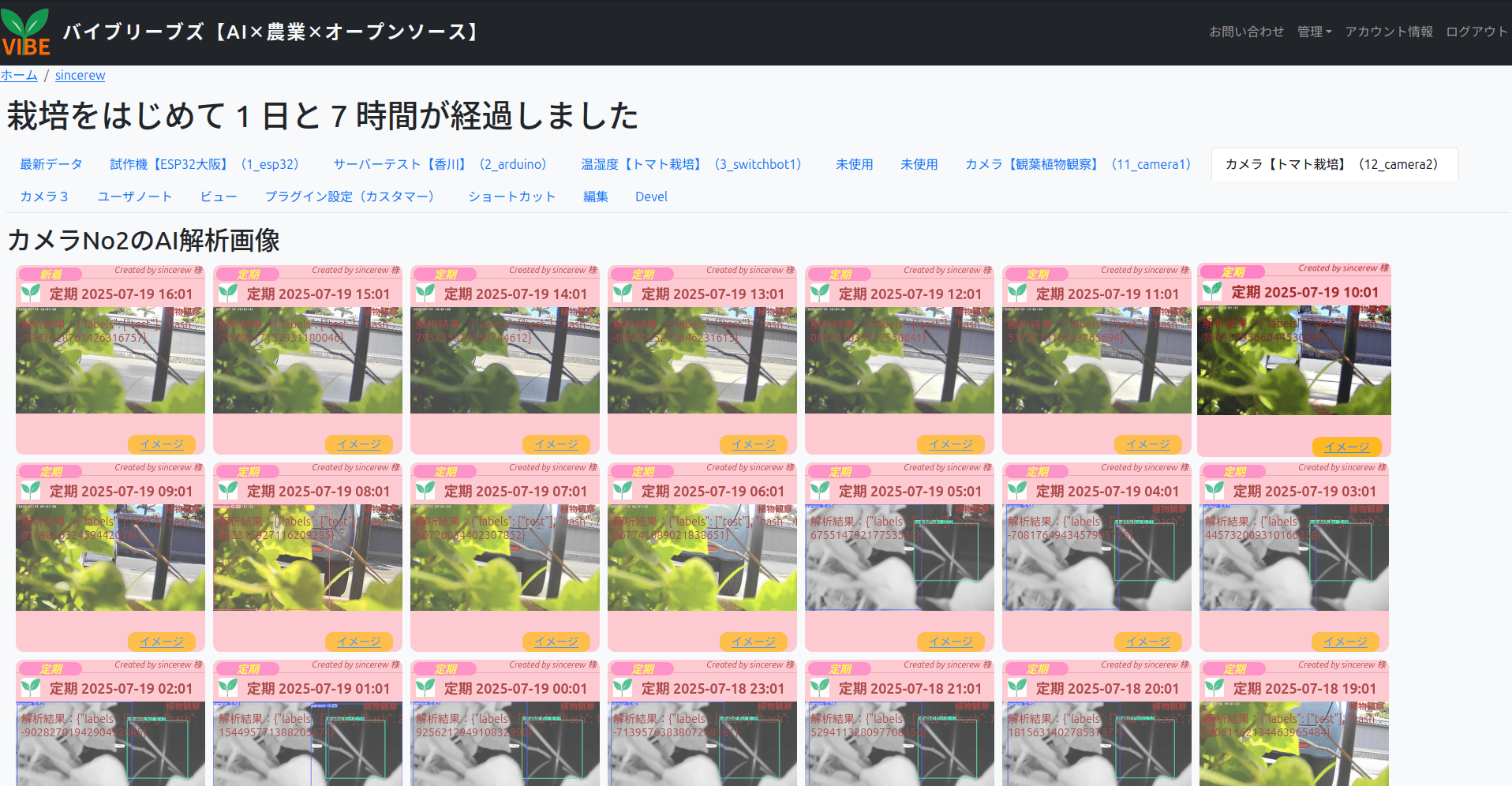   ネットワークカメラで定点インターバル撮影